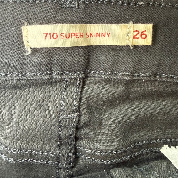 Levi Strauss 710 Super Skinny Black Jeans Women's Size 26x28 - Picture 2 of 8